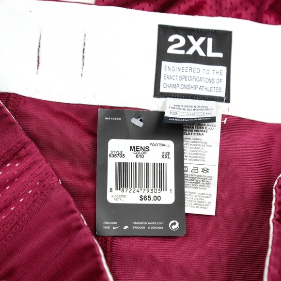 Nike Open Field Football Pants Tights Red Burgundy - Picture 8 of 8